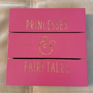 Thirty-One Pink Wooden Art “Princesses & Fairy Tales”